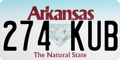 AR license plate 274KUB