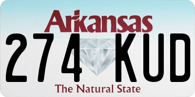 AR license plate 274KUD
