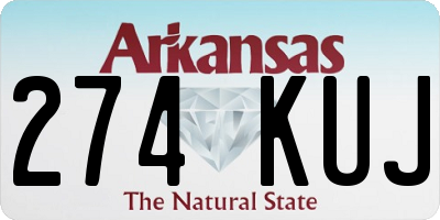 AR license plate 274KUJ