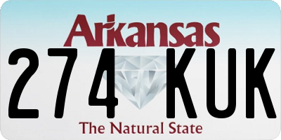 AR license plate 274KUK