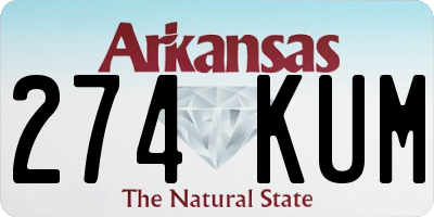 AR license plate 274KUM