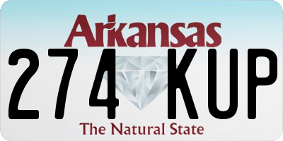 AR license plate 274KUP