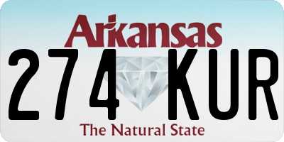 AR license plate 274KUR