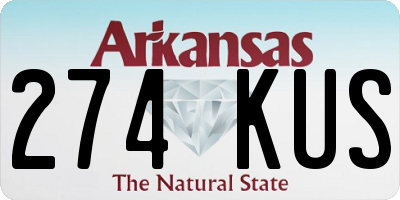 AR license plate 274KUS