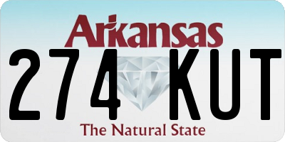 AR license plate 274KUT