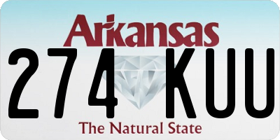AR license plate 274KUU