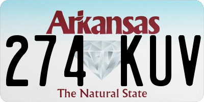 AR license plate 274KUV