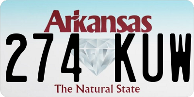 AR license plate 274KUW