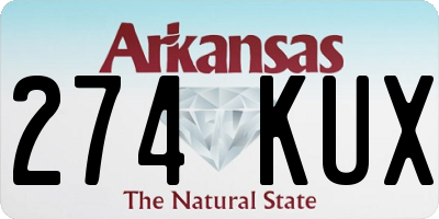 AR license plate 274KUX