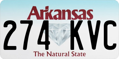 AR license plate 274KVC