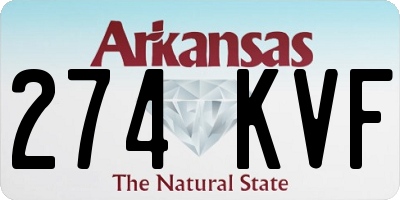 AR license plate 274KVF