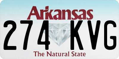 AR license plate 274KVG