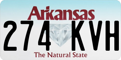 AR license plate 274KVH