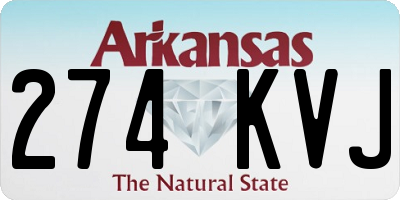 AR license plate 274KVJ