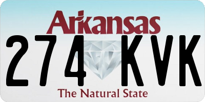 AR license plate 274KVK