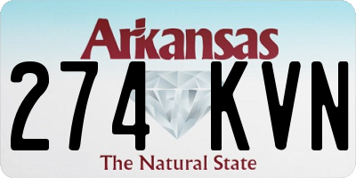 AR license plate 274KVN