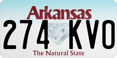 AR license plate 274KVO