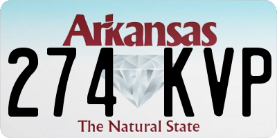 AR license plate 274KVP