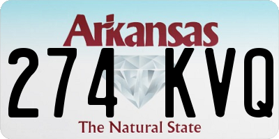 AR license plate 274KVQ