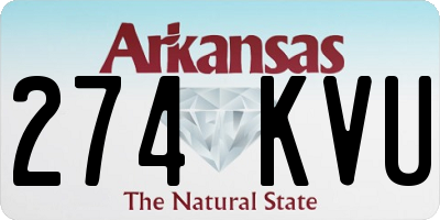 AR license plate 274KVU