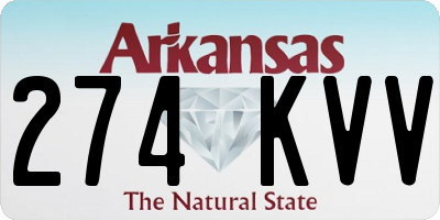 AR license plate 274KVV