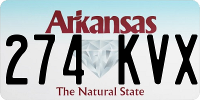 AR license plate 274KVX