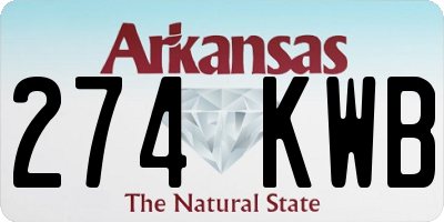 AR license plate 274KWB