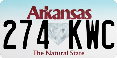 AR license plate 274KWC