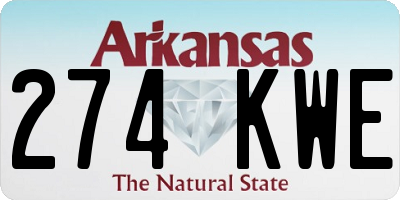 AR license plate 274KWE