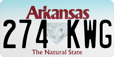 AR license plate 274KWG