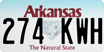 AR license plate 274KWH