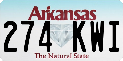 AR license plate 274KWI
