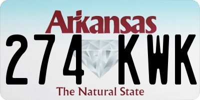 AR license plate 274KWK