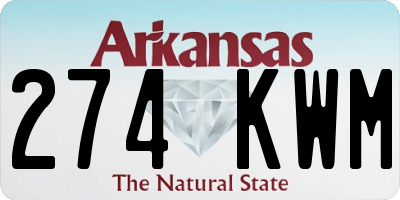 AR license plate 274KWM