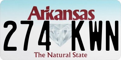 AR license plate 274KWN