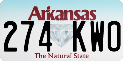 AR license plate 274KWO