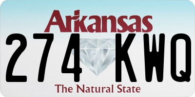 AR license plate 274KWQ