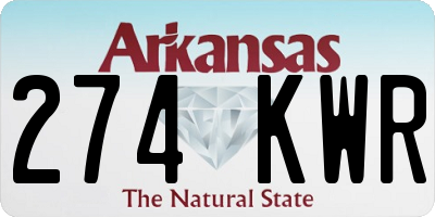 AR license plate 274KWR