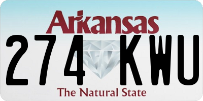 AR license plate 274KWU