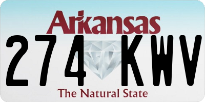 AR license plate 274KWV