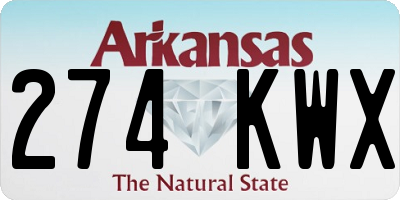 AR license plate 274KWX