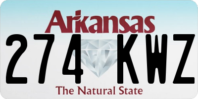 AR license plate 274KWZ