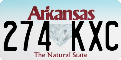 AR license plate 274KXC
