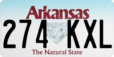 AR license plate 274KXL