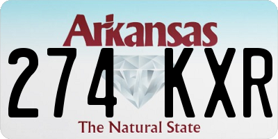 AR license plate 274KXR