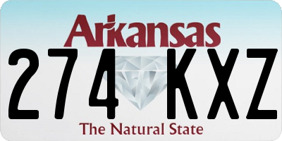 AR license plate 274KXZ