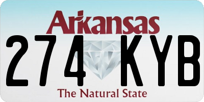 AR license plate 274KYB