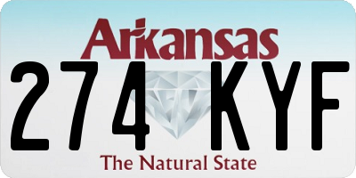AR license plate 274KYF