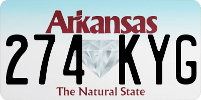 AR license plate 274KYG