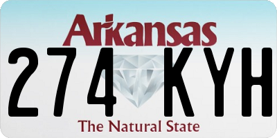 AR license plate 274KYH